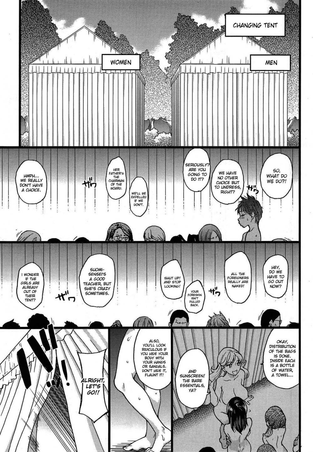 Hentai Manga Comic-Nudist Beach ni Shuugakuryokou de!!-Chapter 1-6